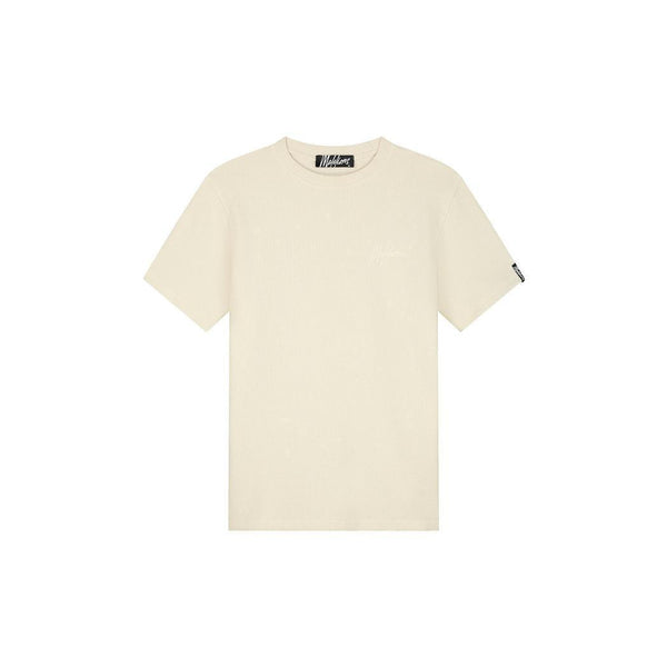 Malelions Men Signature Waffle T-Shirt Beige