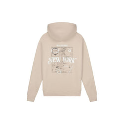 New York Hoodie Beige