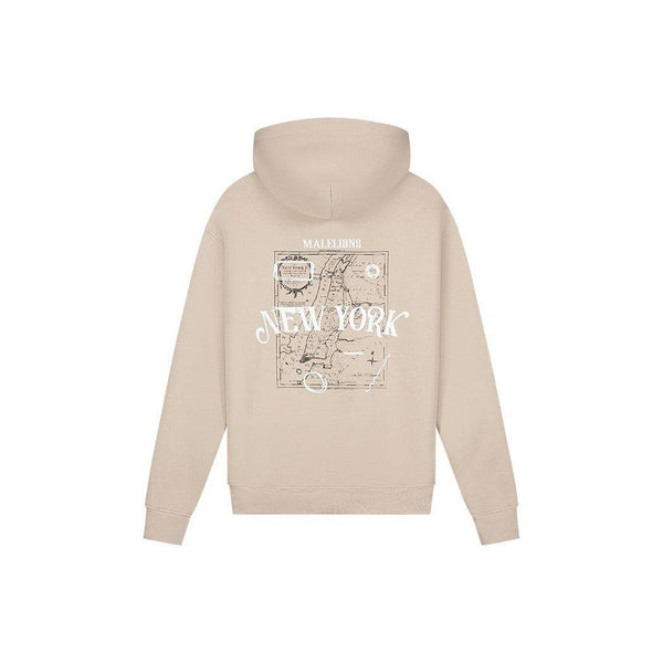 New York Hoodie Beige-Malelions-Mansion Clothing