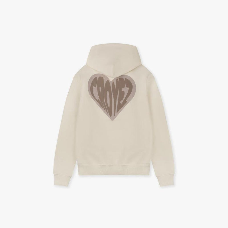 Puffed Heart Hoodie Off-white/Beige-CROYEZ-Mansion Clothing