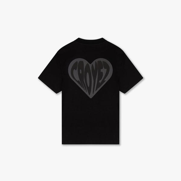 Puffed Heart T-shirt Black