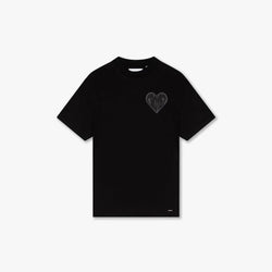 Puffed Heart T-shirt Black-CROYEZ-Mansion Clothing