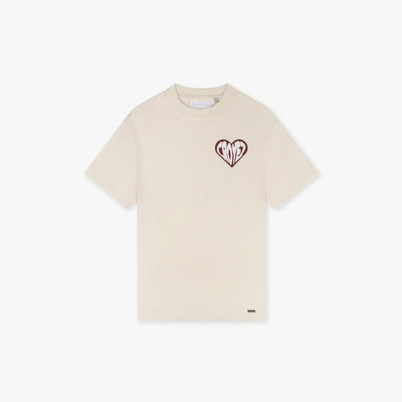 Puffed Heart T-shirt Off-white