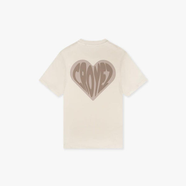 Puffed Heart T-shirt Sand