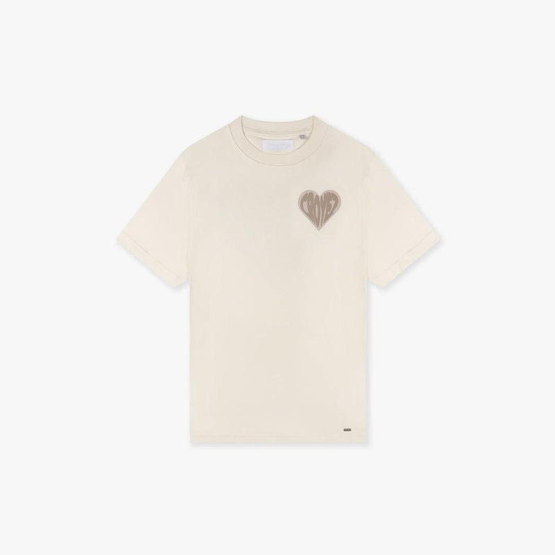 Puffed Heart T-shirt Sand