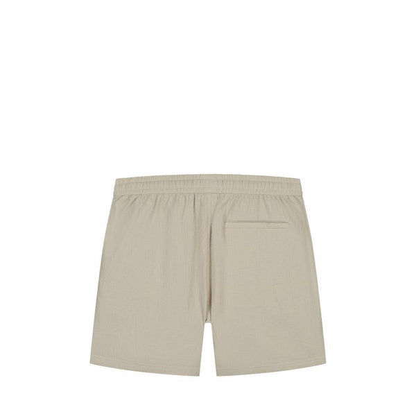 Seersucker Shorts Sand-Pure Path-Mansion Clothing