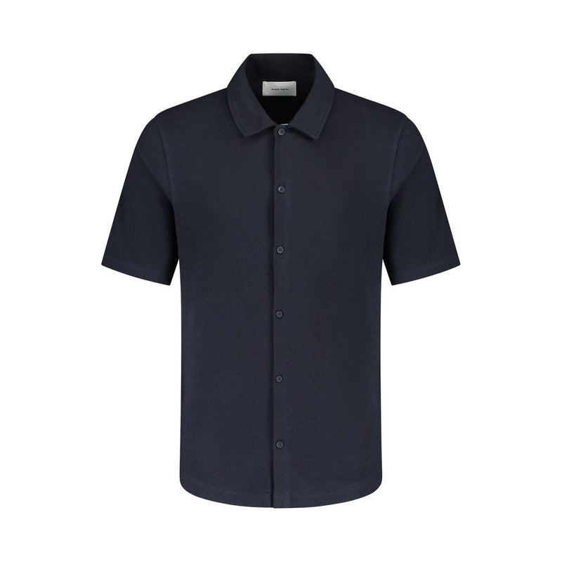 Short Sleeve Jersey Shirt - Navy-Pure Path-Mansion Clothing