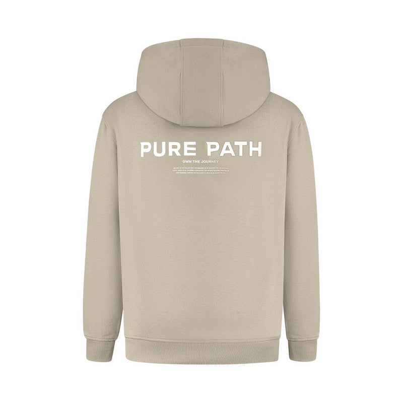 Signature Zip-up Hoodie Taupe-Pure Path-Mansion Clothing