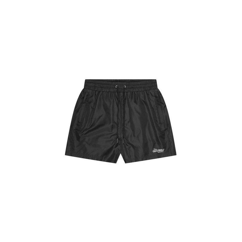 Society Swimshorts Black/White-Quotrell-Mansion Clothing