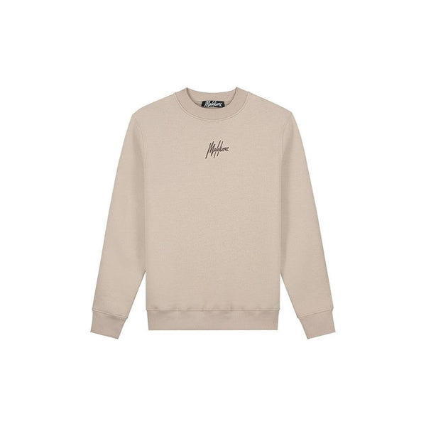 Striped Signature Sweater Beige-Malelions-Mansion Clothing