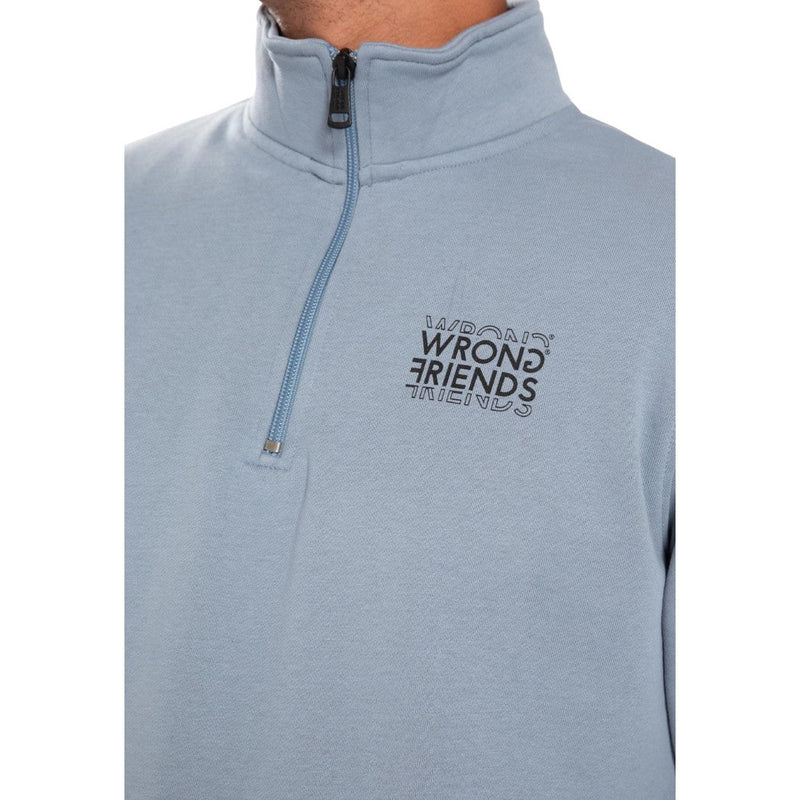 Vichy Halfzip Light Blue-Wrong Friends-Mansion Clothing