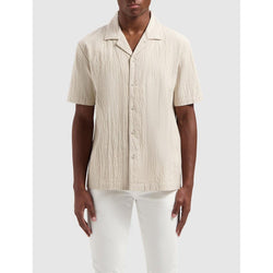 Wrinkled Short Sleeve Shirt - Sand-Pure Path-Mansion Clothing