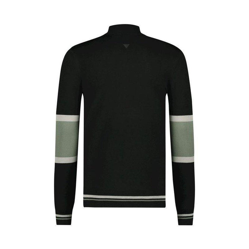 Mockneck Sweater - Black-Purewhite-Mansion Clothing